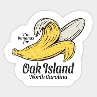 Oak Island, NC Summertime Vacationing Going Bananas Sticker